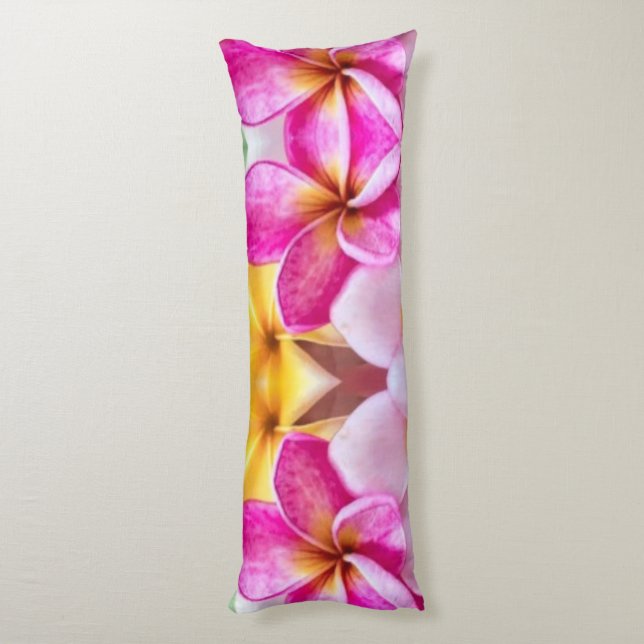 Rosa Flower Kroppskudde (Baksidan (Vertikal))