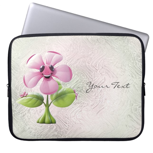 Rosa Flower Laptop sleeve (Framsidan)