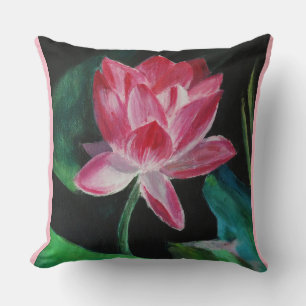 Rosa Flower Lotus Dekorativ kudde 51 cm x 51 cm