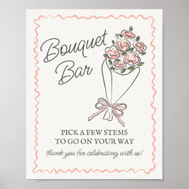 Rosa Flower Market Fresh Blommigt Bouquet Pub Sign Poster