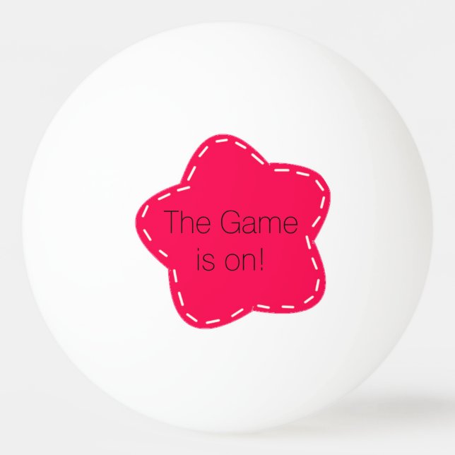 Rosa Flower med Ping Pong Say Pingisboll (Baksidan)