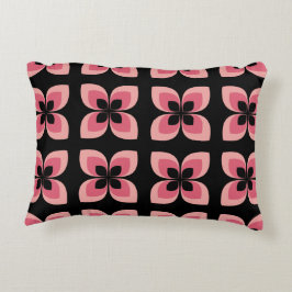 Rosa Flower Mönster med två toningar Prydnadskudde