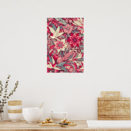 Rosa Flower Morris art Poster