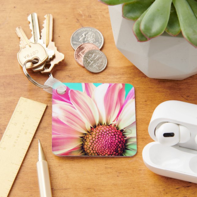 Rosa Flower Nyckelring (Skrivbord)