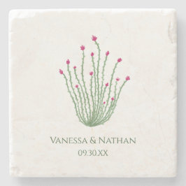 Rosa Flower Ocotillo Cactus Wedding Favor Stenunderlägg