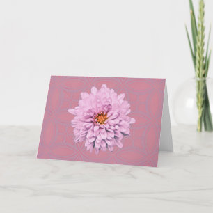 Rosa Flower på Vintage Stil Lavender Note Card Kort