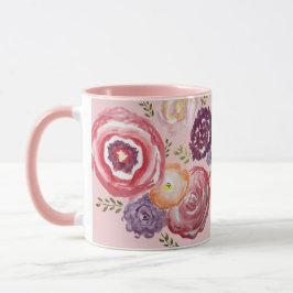 Rosa Flower Painting Bouquet Coffee Mugg