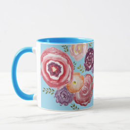 Rosa Flower Painting Bouquet Coffee Mugg