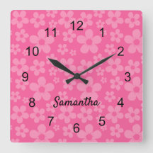 Rosa Flower Patternated Wall Clock