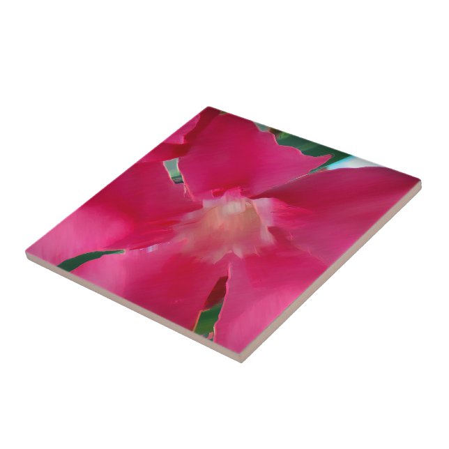 Rosa Flower Petals Kakelplatta (Sidan)