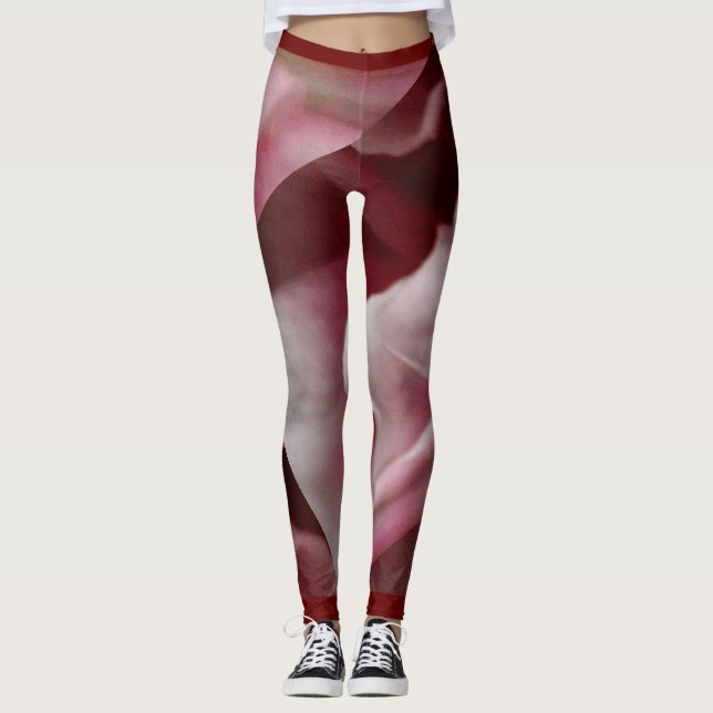 Rosa Flower Petals Leggings (Framsida)