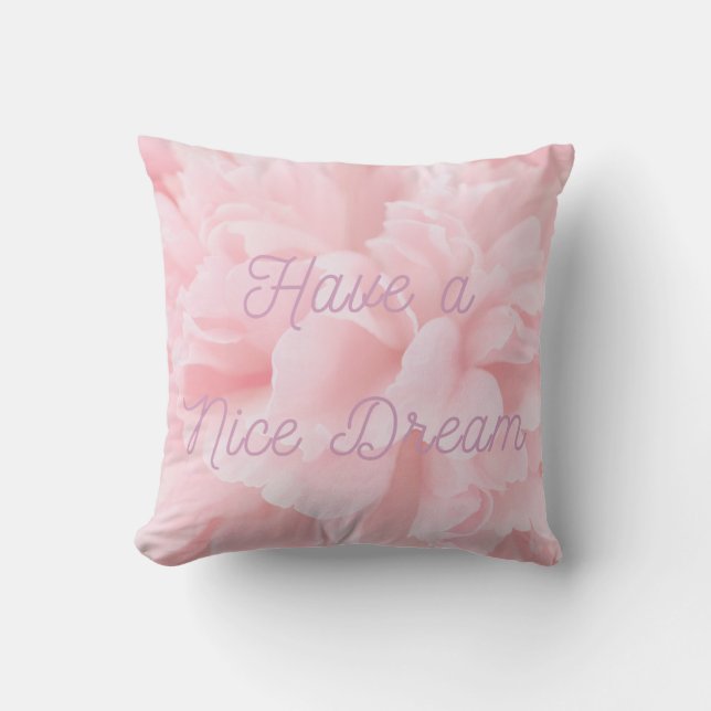 Rosa Flower Petals Square Pillow Dekorativ kudde (Framsida)