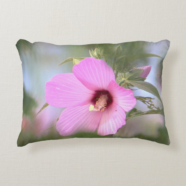 Rosa Flower Photo Accent Pillow Prydnadskudde (Framsidan)