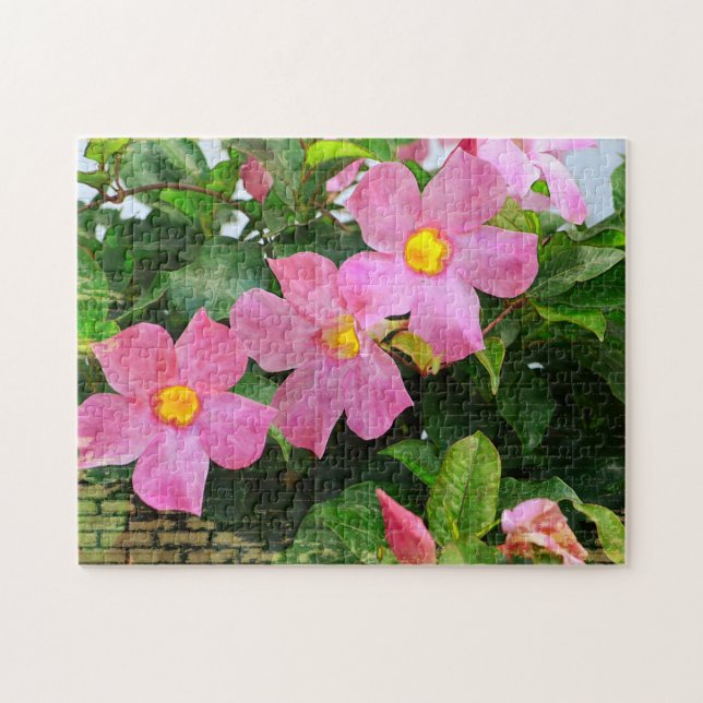 Rosa Flower Puzzle Pussel (Horisontell)