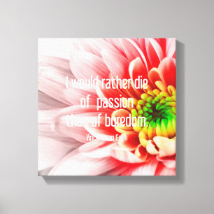Rosa Flower Quote-Kanvastryck Canvastryck