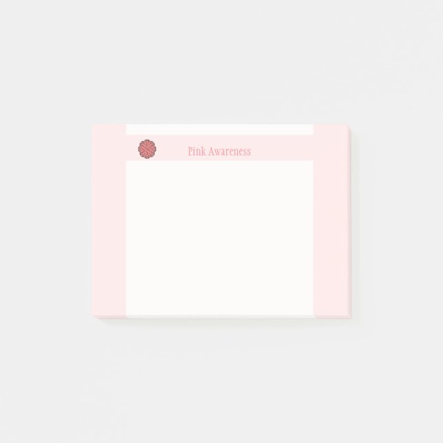 Rosa Flower Ribbon av Kenneth Yoncich Post-it Block (Framsida)