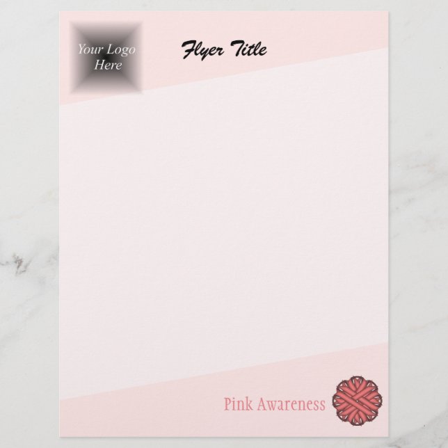 Rosa Flower Ribbon av Kenneth Yoncich Reklamblad (Framsidan)