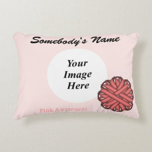 Rosa Flower Ribbon Template av Kenneth Yoncich Prydnadskudde