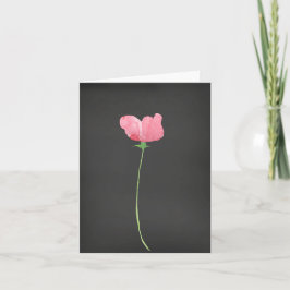 Rosa Flower Ro Bud på Black Tack Kort
