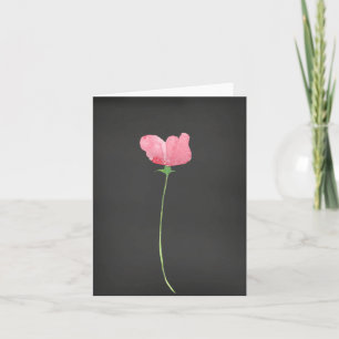 Rosa Flower Ro Bud på Black Tack Kort