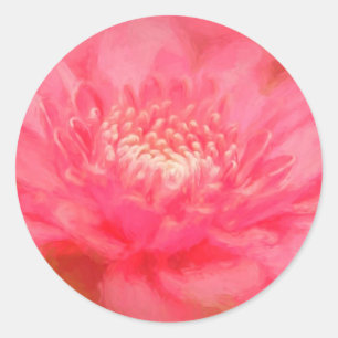 Rosa Flower Runt Klistermärke