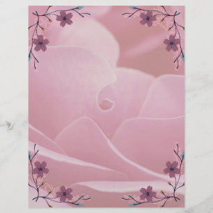 Rosa Flower Stationary
