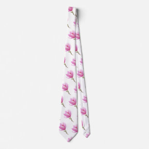 Rosa Flower Teckning Tie Slips