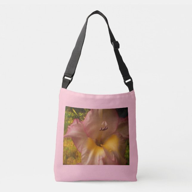 Rosa Flower Tote Axelväska (Framsida)