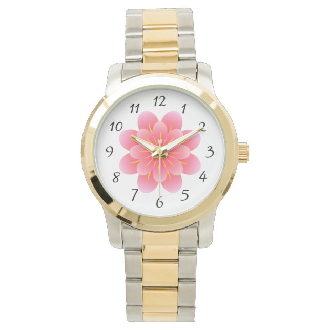 Rosa Flower Women's Watch Armbandsur (Framsida)