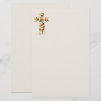 Rosa Flowered Kor Stationery Brevpapper