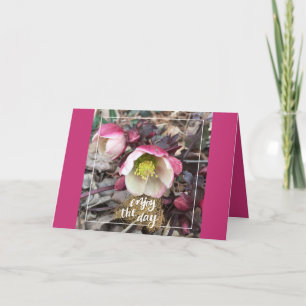 ROSA FLOWERED MORS DAG HÄLSNING KORT