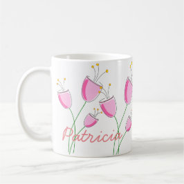 Rosa Flowerfield Kaffemugg