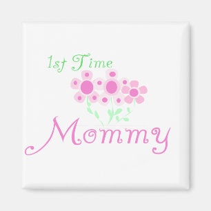 Rosa Flowers 1:a Mamma tshirts och presenter Magnet