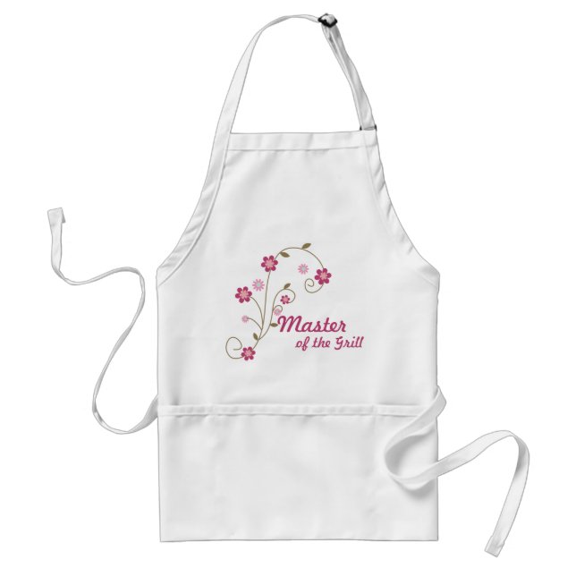 Rosa Flowers Apron Förkläde (Framsidan)
