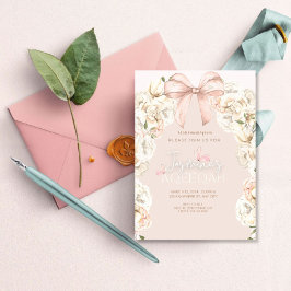 Rosa Flowers Aqiqah-inbjudan Inbjudningar