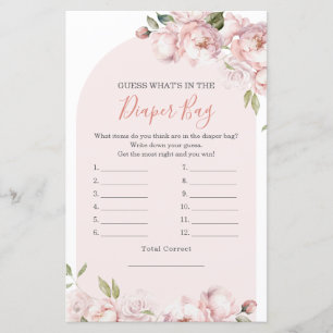 Rosa Flowers Baby in Bloom What's in Diaper Bag