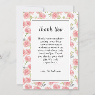Rosa Flowers Baby Shower - tackkort Tack Kort