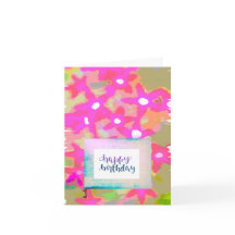 ROSA FLOWERS BIRTHDAY CARD