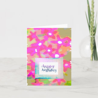 ROSA FLOWERS BIRTHDAY CARD TACK KORT