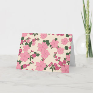 Rosa Flowers, Blommönster, Mönster av blommor Kort