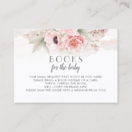 Rosa Flowers Bokar för Baby begäran Visitkort