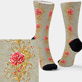 Rosa Flowers Botanical Victorian Filigree