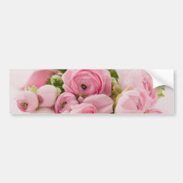 Rosa Flowers Bouquet, Kärlek Bröllop Romantik Bildekal