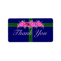 Rosa Flowers Bouquet Tack Stickers - etiketter
