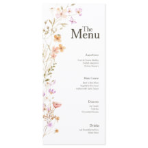 Rosa Flowers Bröllop Event Menu Bord Decor