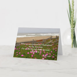 Rosa Flowers by Ocean Sympathy Card Kort