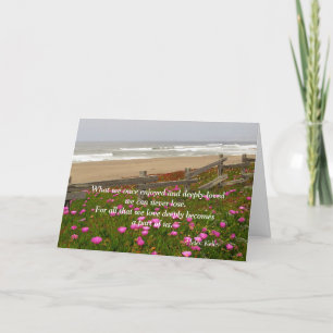 Rosa Flowers by Ocean Sympathy Card Kort