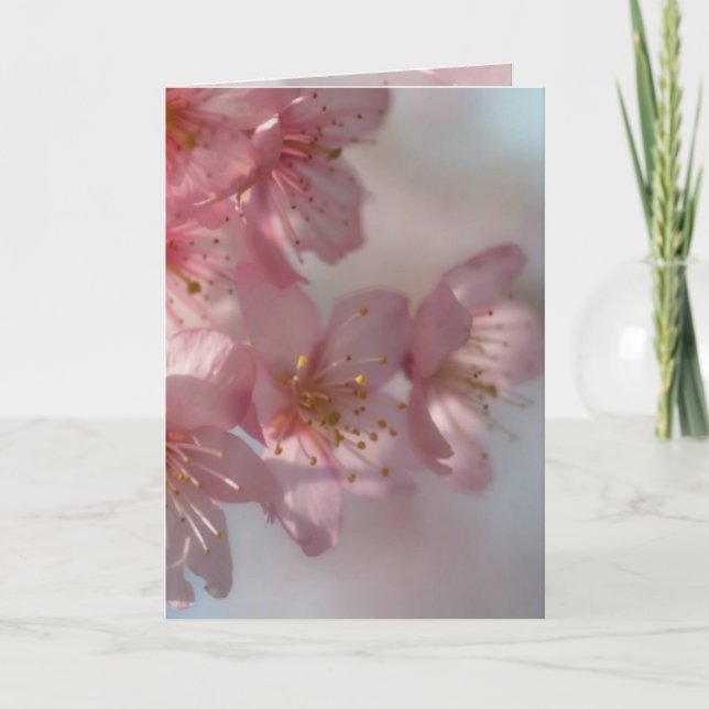 Rosa Flowers Card Helgkort (Framsida)