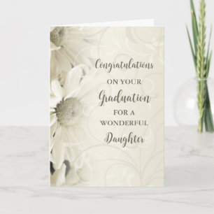 Rosa Flowers Dotter Grattis Studenten Kort