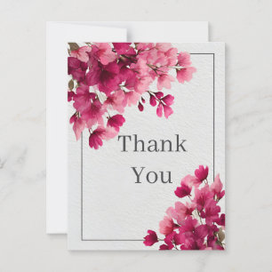 Rosa Flowers Faux Texturerat Pappert tackkort Vykort